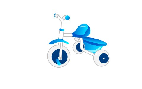 Blue tricycles icon