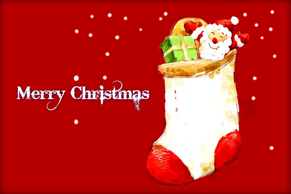 christmas illustration of santa claus