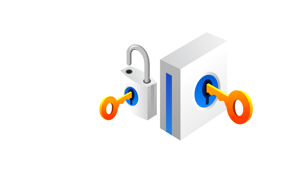 Laptop computer locked by key