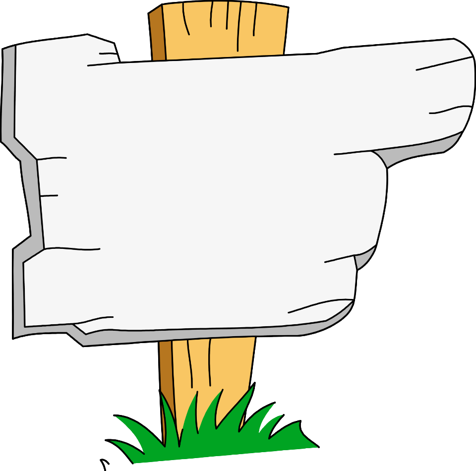 Illustration Of A Blank Gray Wooden Sign