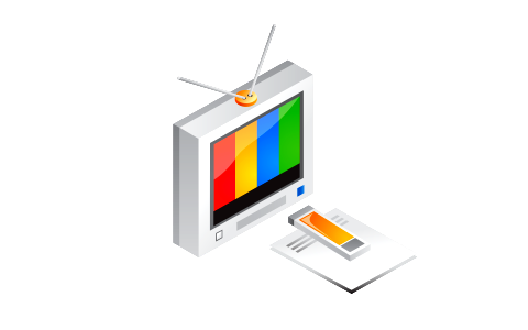 Illustration of retro tv