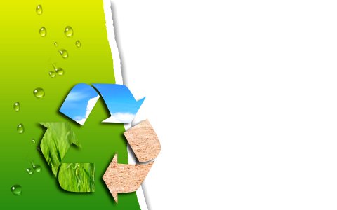 Recycle symbol design illustration
