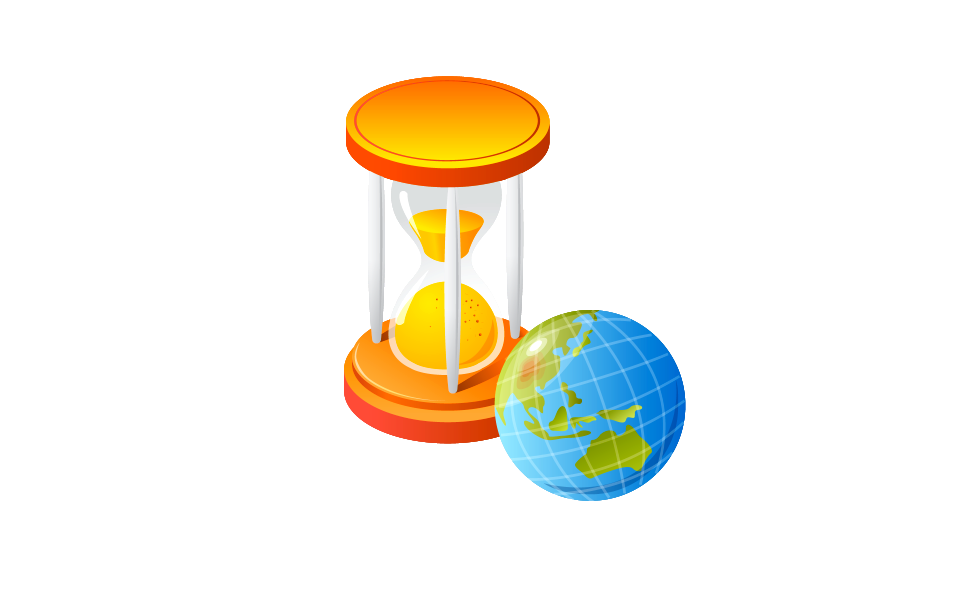 Sandglass and globe