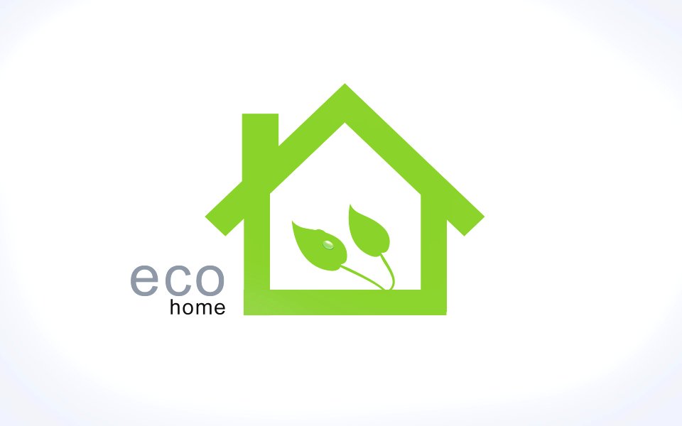 Ecology house concept background