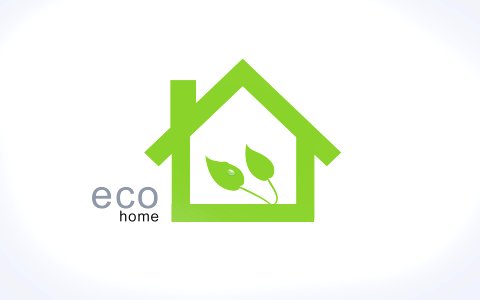Ecology house concept background