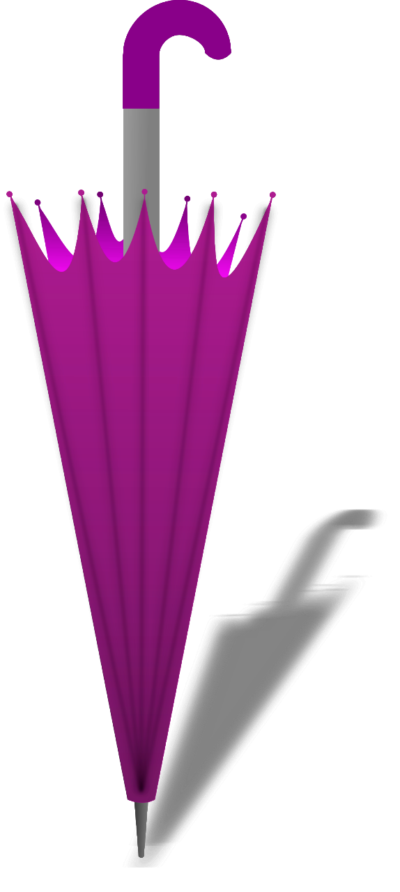 brown umbrella isolated