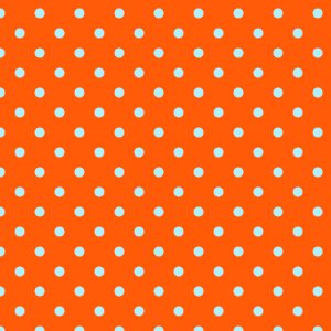 Polka Dots Orange Blue