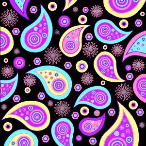 Paisley Pattern Background Colorful