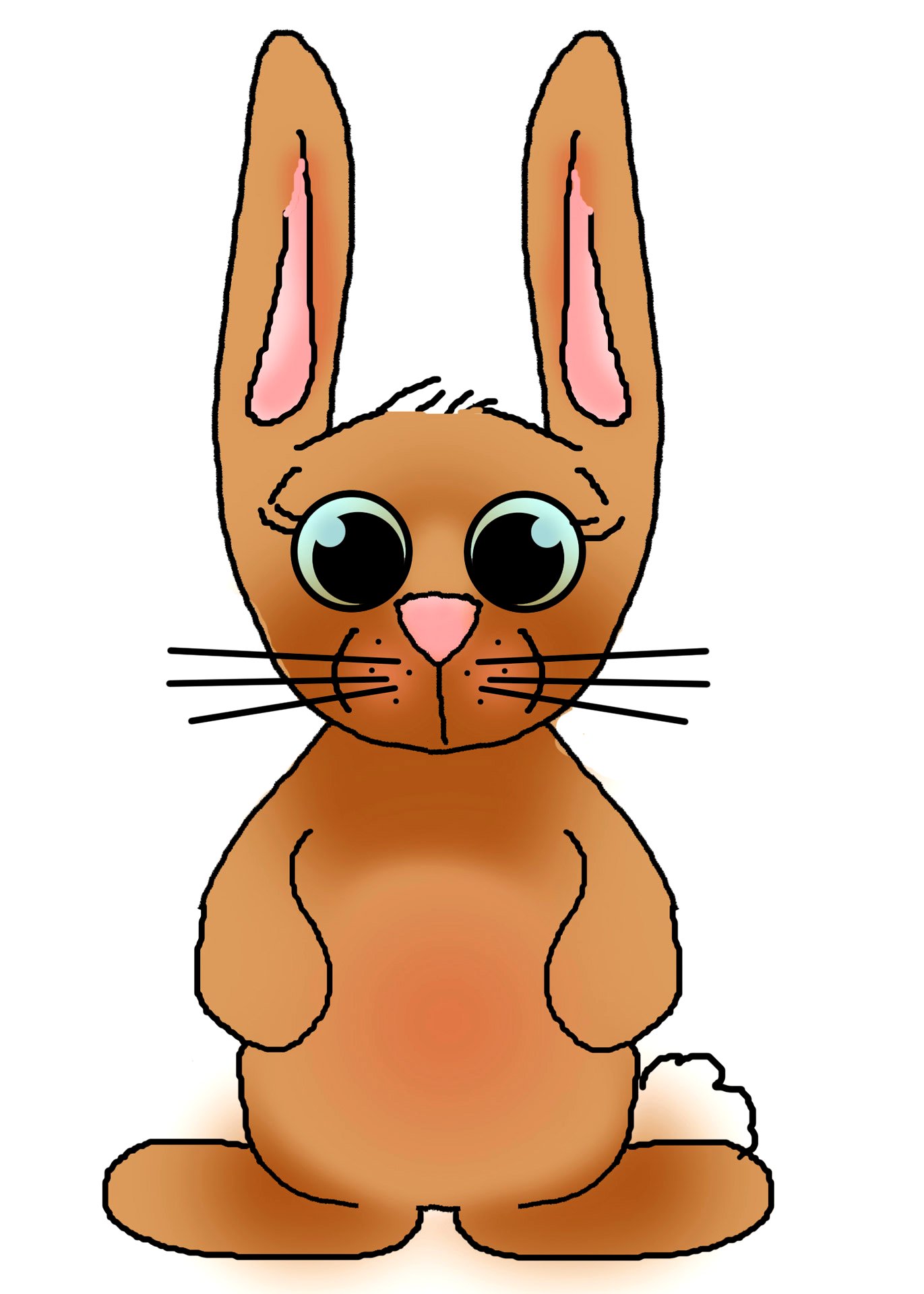 Brown Bunny Illustration - Free digitally-made illustrations on  creazilla.com