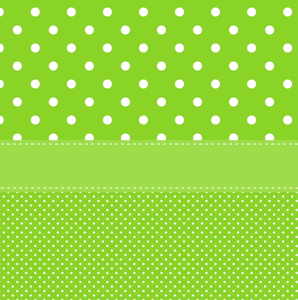 Polka Dots Green Background