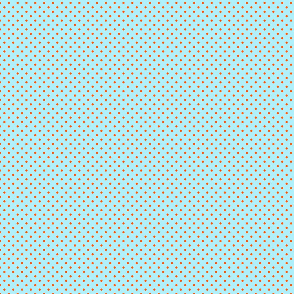 Polka Dots Blue Orange