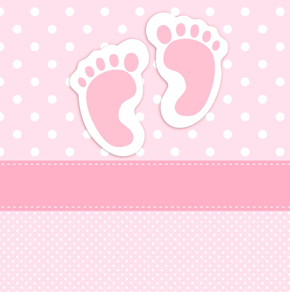 Baby Footprints Card Template