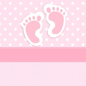 Baby Footprints Card Template