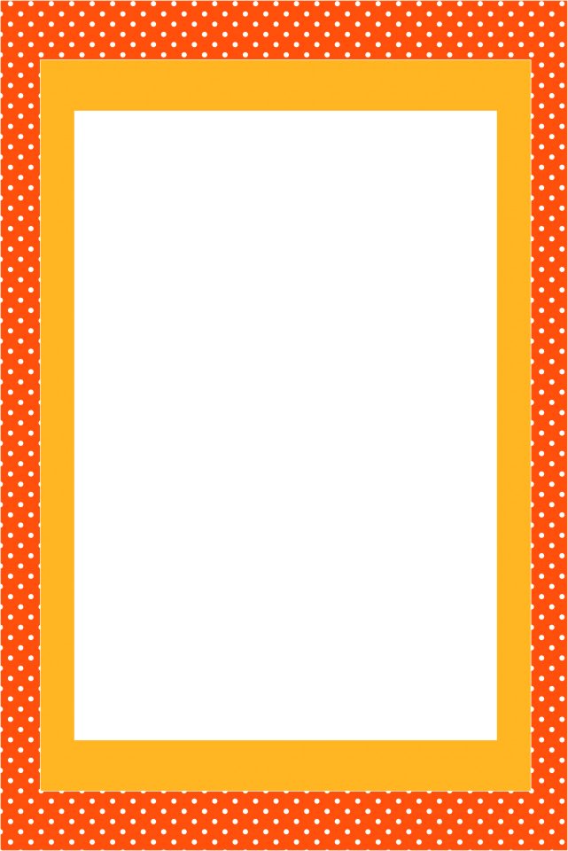 Orange Invitation Card Frame