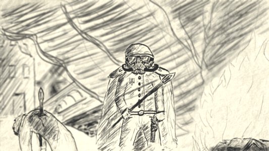 Black And White Sketch Drawing Art