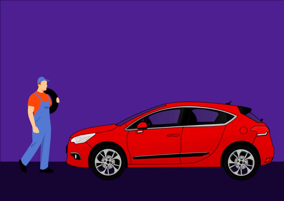 Car Maintenance Illustration