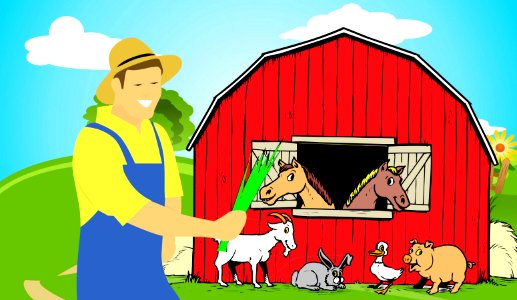 Farmer and Animals