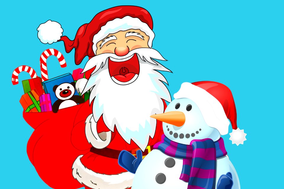 Santa and Snowman