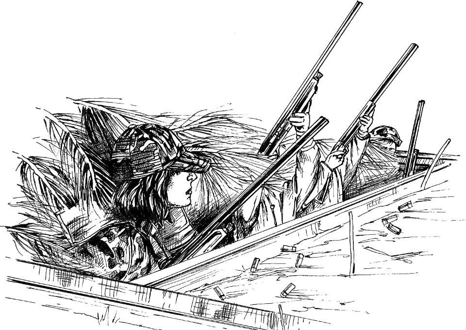 Hunt illustration people