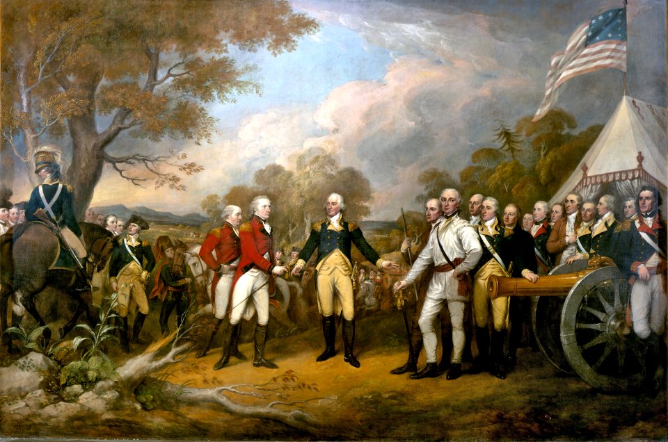 Surrender of General Burgoyne at Saratoga during the American Revolution