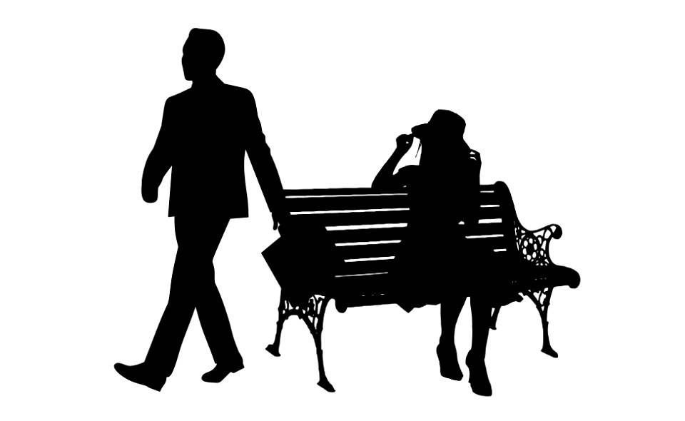 Sad Couple Silhouette