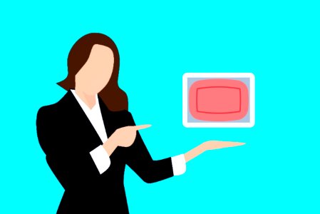 Woman Illustration Pointing to a Soap