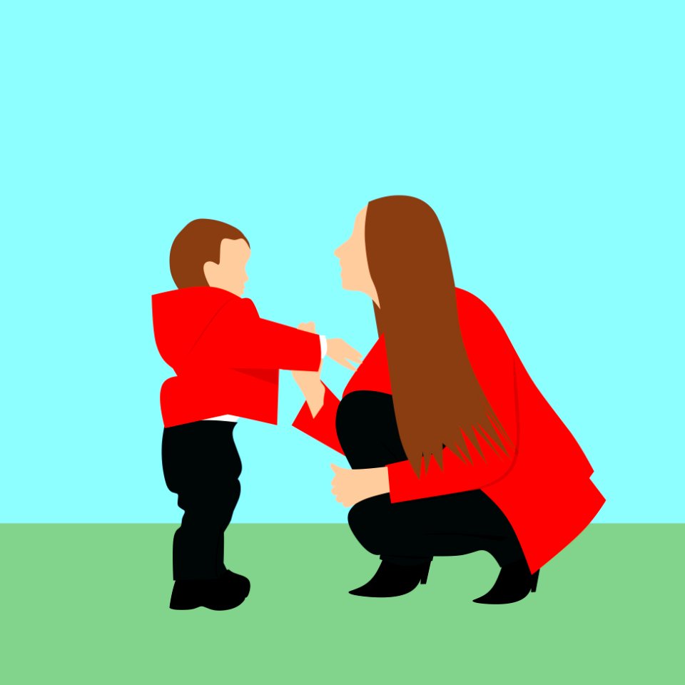 Mother and Baby Illustration
