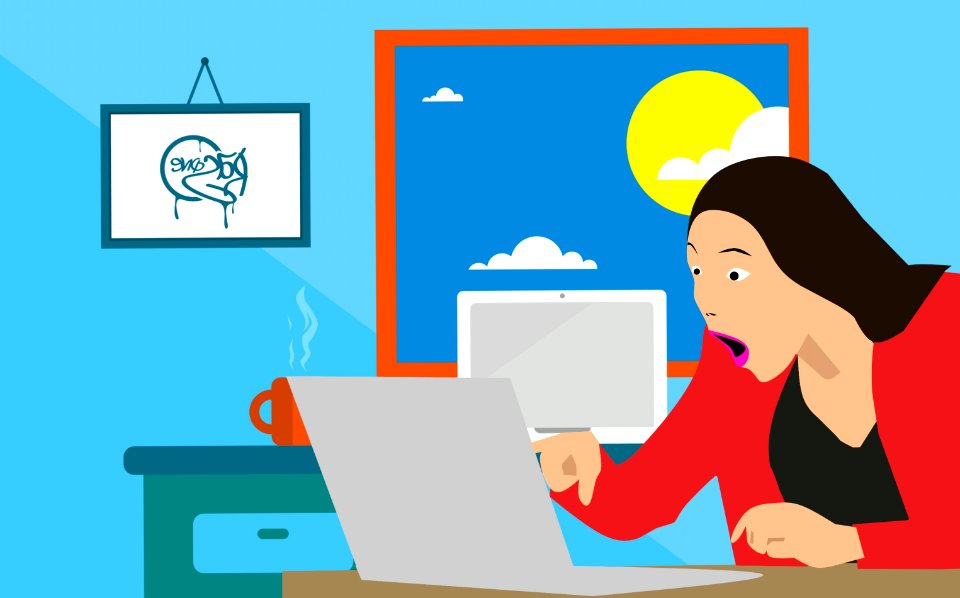 Amazed Woman Illustration