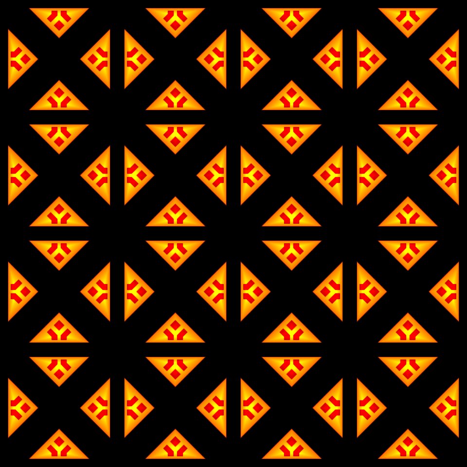 Pattern Orange Symmetry Design