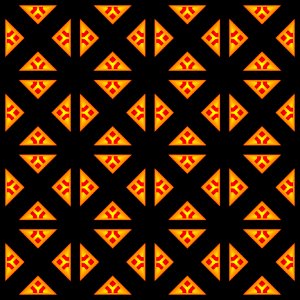 Pattern Orange Symmetry Design