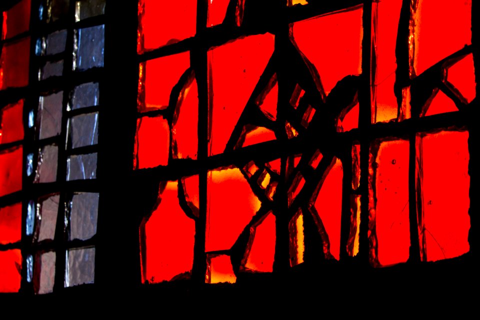 Red Window Stained Glass Darkness