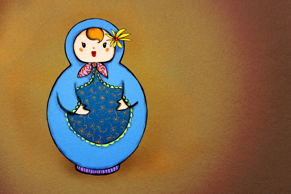 Blue Art Illustration Material