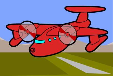 Red Cartoon Art Wing