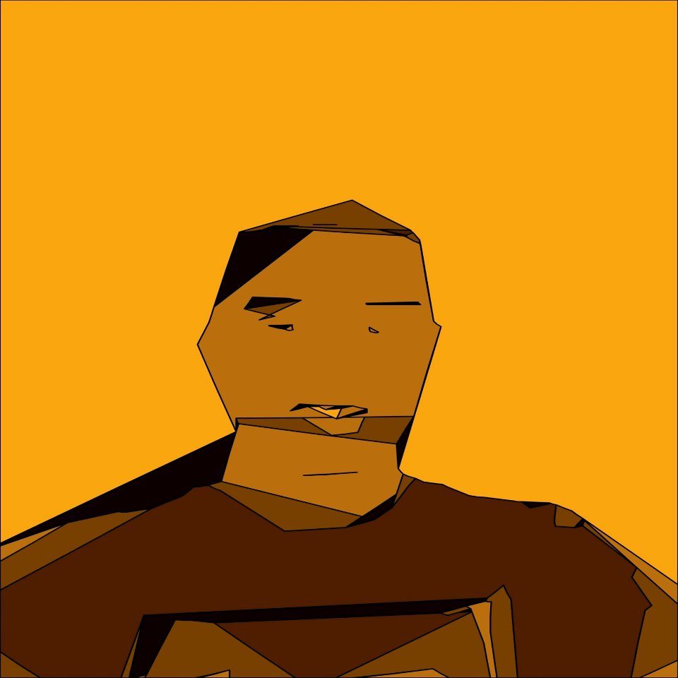 Yellow Man Cartoon Head