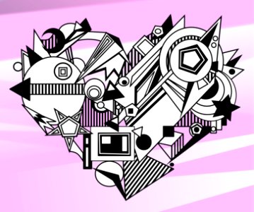 Pink, Cartoon, Text, Art