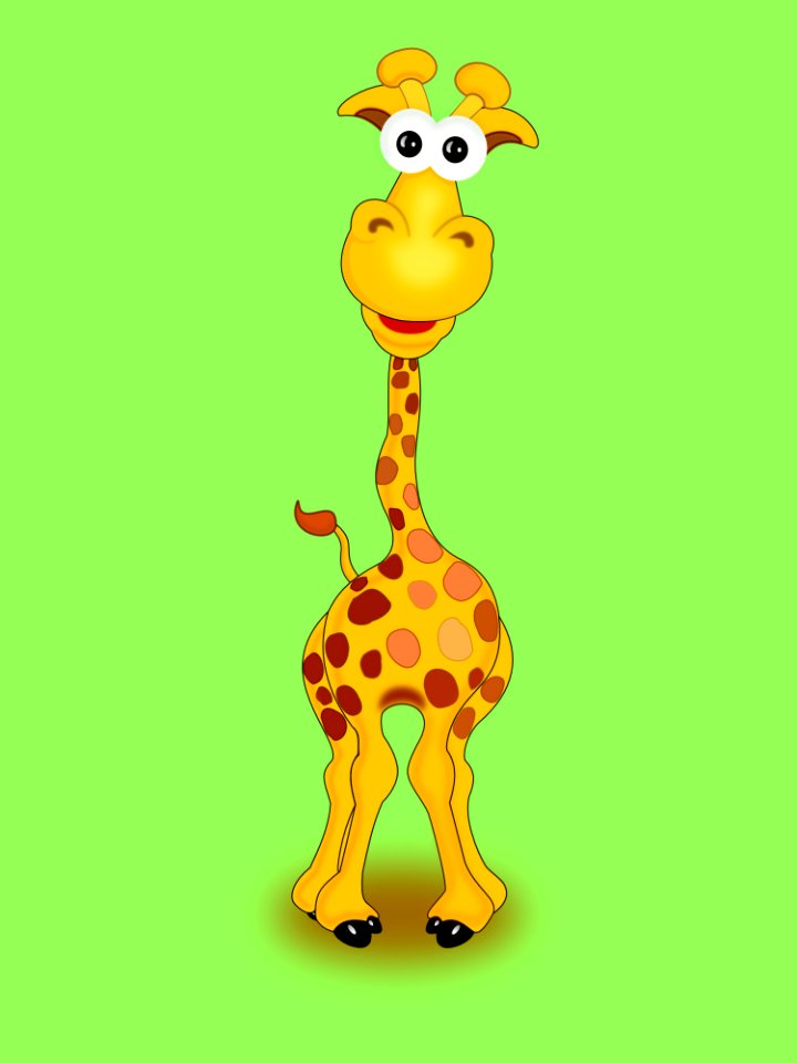 Giraffe Giraffidae Mammal Cartoon