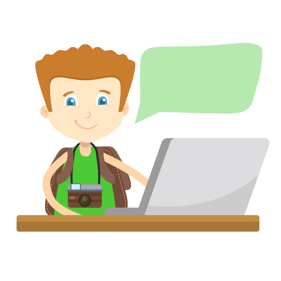 Boy Cartoon Male Sitting