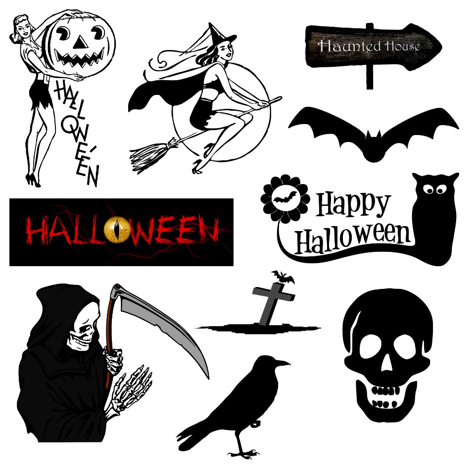 Black And White Cartoon Font Illustration