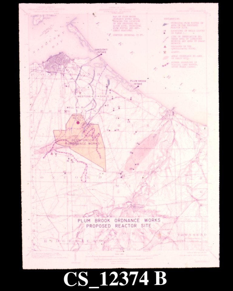 Map Showing Plum Brooks Location Relative To Lake Erie And Other Cities