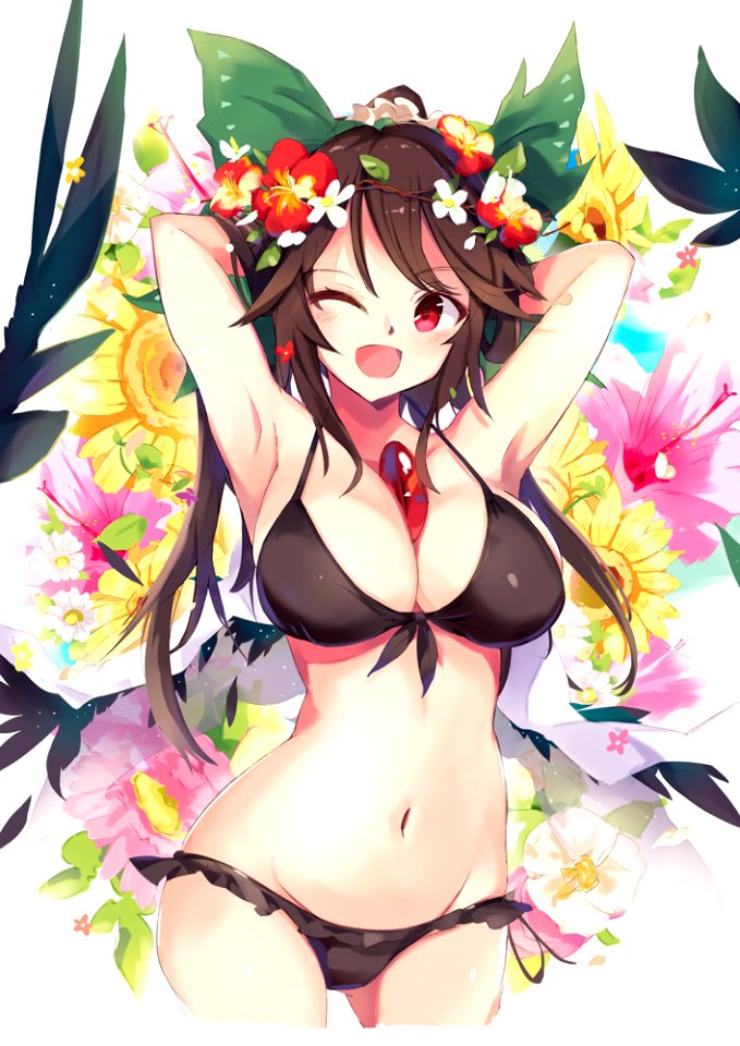 She's "Utsuho Reiuji" From Touhou.