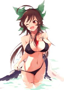 She's "Utsuho Reiuji" From Touhou.