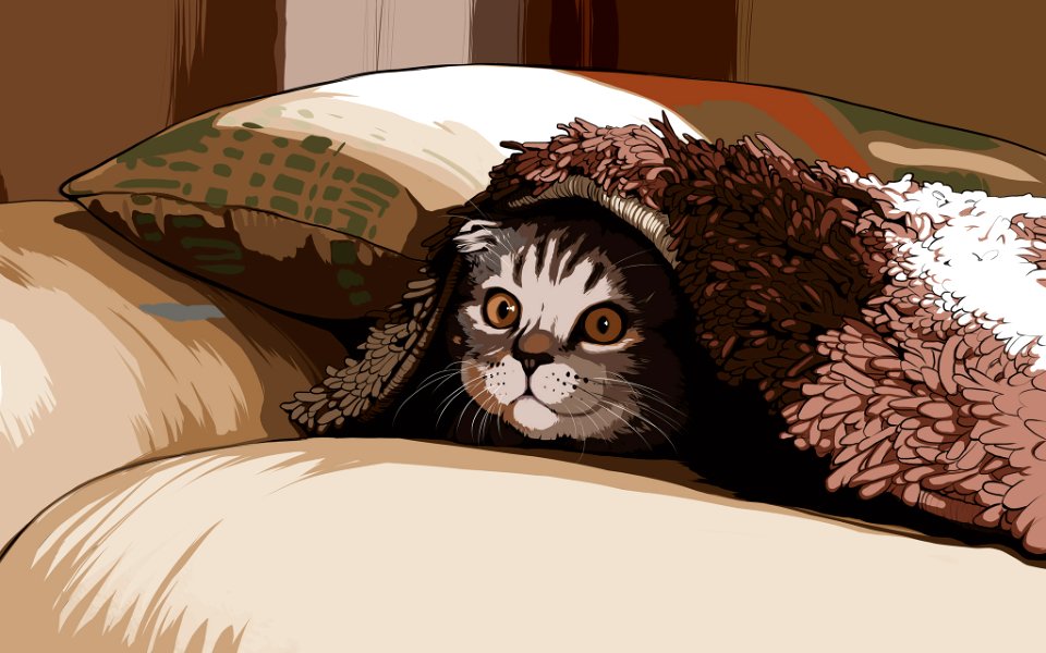Hiding cat
