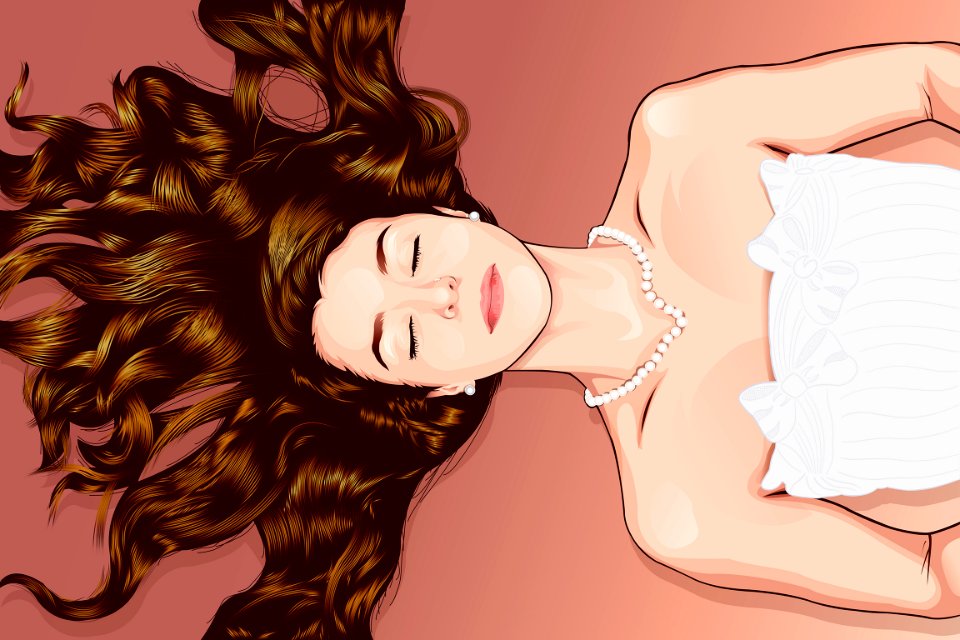 Meditation woman hair