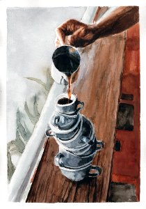 Pouring Happiness coffee