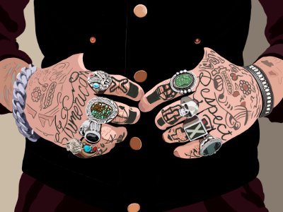 Respect tattoo hands