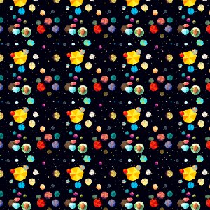 Asteroids planets pattern