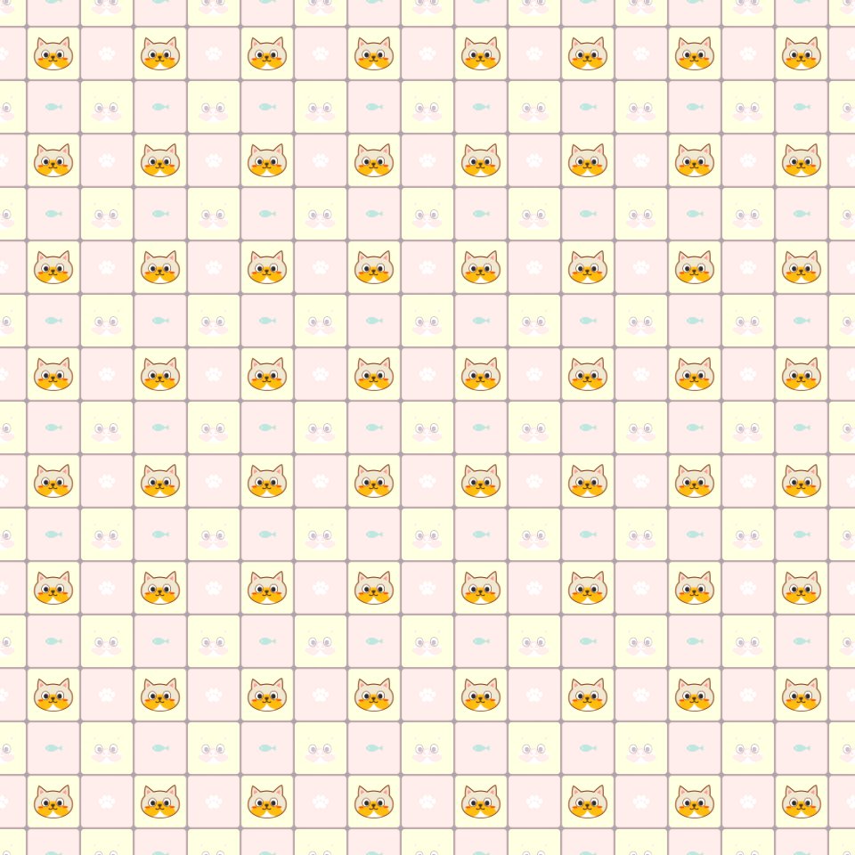 Kitty cat pattern