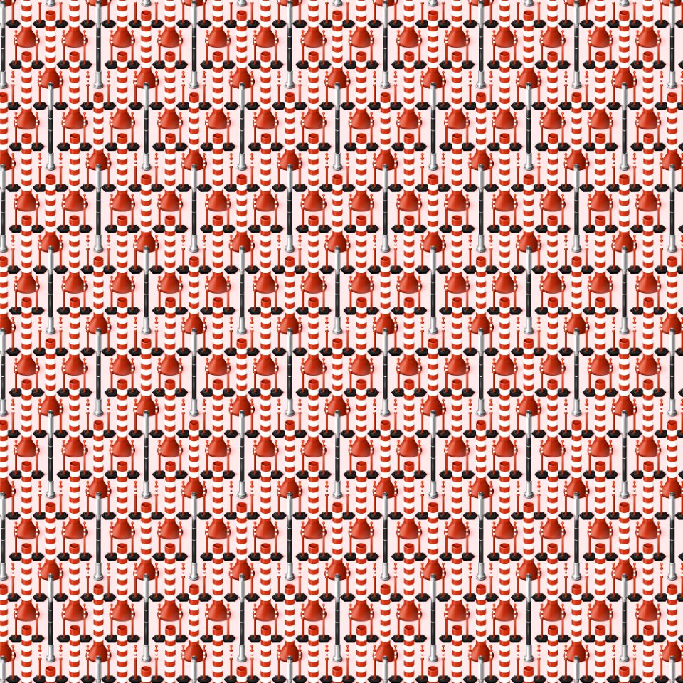 Stripped pipe pattern