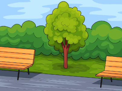 Tree and benches