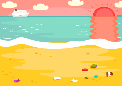 Beach garbage
